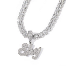 Load image into Gallery viewer, Cuban Script w/Baguette Custom Chain