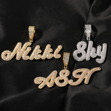 Load image into Gallery viewer, Cuban Script w/Baguette Custom Chain