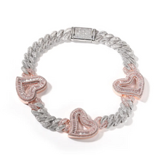 Load image into Gallery viewer, 3D Heart Cuban Necklace