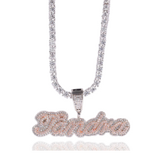 Load image into Gallery viewer, Cuban Mini Custom Tennis Necklace
