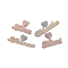 Load image into Gallery viewer, Cuban "Heart"  Mini Custom Tennis Necklace