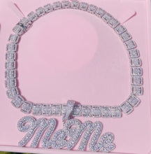 Load image into Gallery viewer, Cuban Script w/Baguette Custom Chain